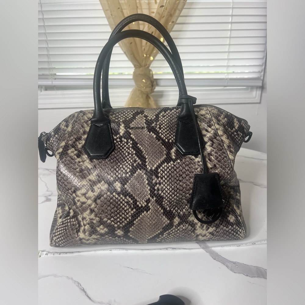 MK Snakeskin Patterned Handbag